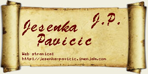 Jesenka Pavičić vizit kartica
